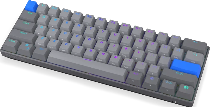 Endorfy Thock V2 Compact Wireless, PBT, grau, LEDs RGB, hot-swap, Endorfy YELLOW, USB/Bluetooth, US