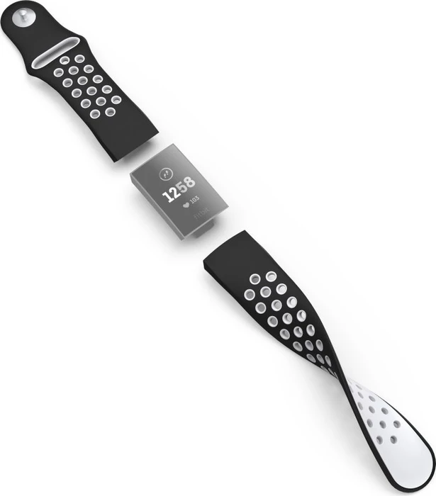 Hama Ersatzarmband Sport für Fitbit Charge 3/4 grau/schwarz