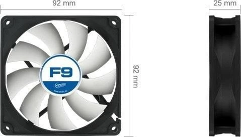 ARCTIC F9, 92mm, 5er-Pack