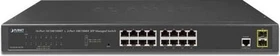 Planet GS-4210 Rackmount Gigabit Managed Switch, 16x RJ-45, 2x SFP (GS-4210-16T2S)