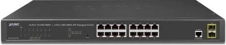 Planet GS-4210 Rackmount Gigabit Managed Switch, 16x RJ-45, 2x SFP