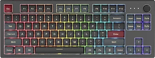 Montech MKey TKL, Darkness, LEDs RGB, hot-swap, Gateron G Pro 2.0 RED, USB, US