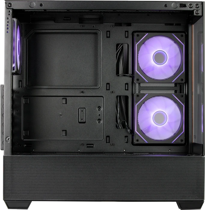 Cooler Master Elite 690 Wood Black, schwarz/braun, Glasfenster