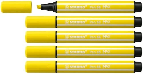 STABILO Pen 68 MAX zitronengelb, 5er-Pack