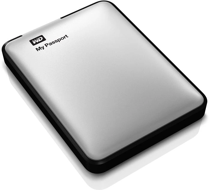 Western Digital WD My Passport silber 2TB, USB 3.0 Micro-B