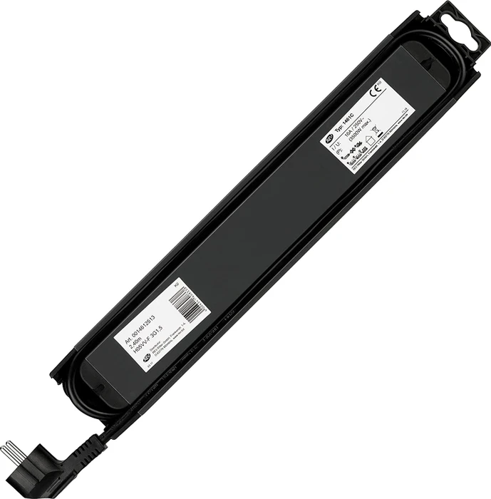 REV Ritter SupraLine mit Schalter, 6-fach, 2.4m, anthrazit/schwarz