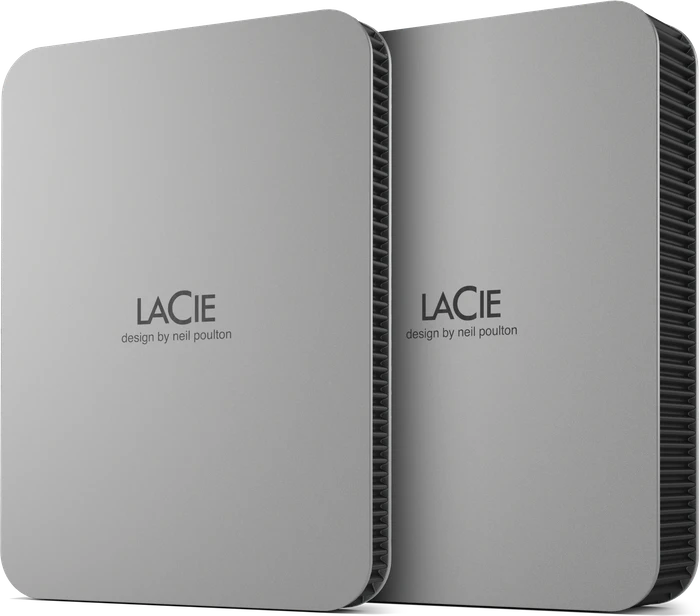 LaCie Mobile Drive V2, Moon Silver, 2TB, USB-C 3.0