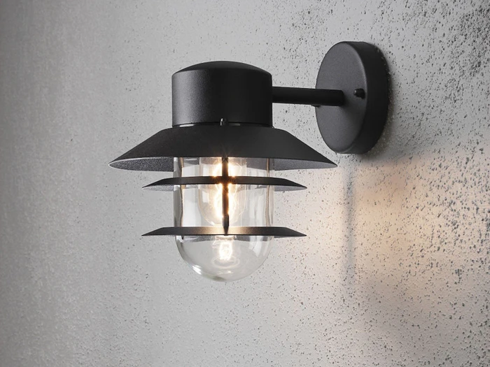 Konstsmide Modena E27 60W 22cm Wandleuchte hängend 1-flammig schwarz