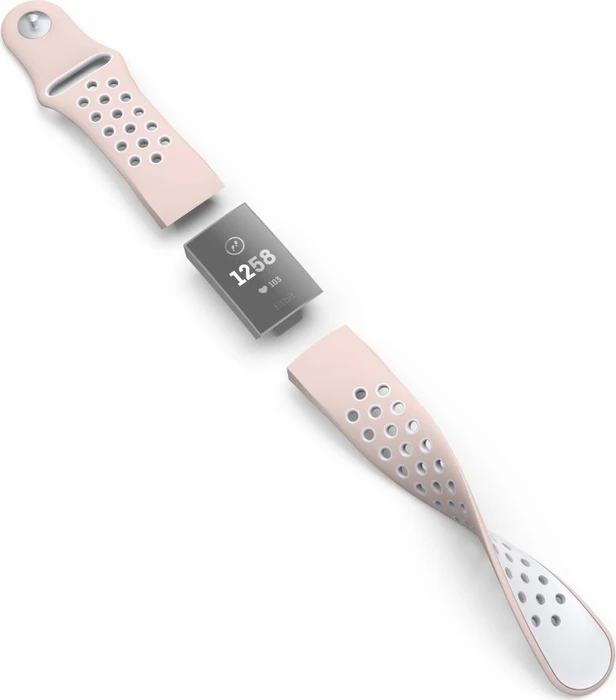 Hama Ersatzarmband Sport für Fitbit Charge 3/4 grau/rose