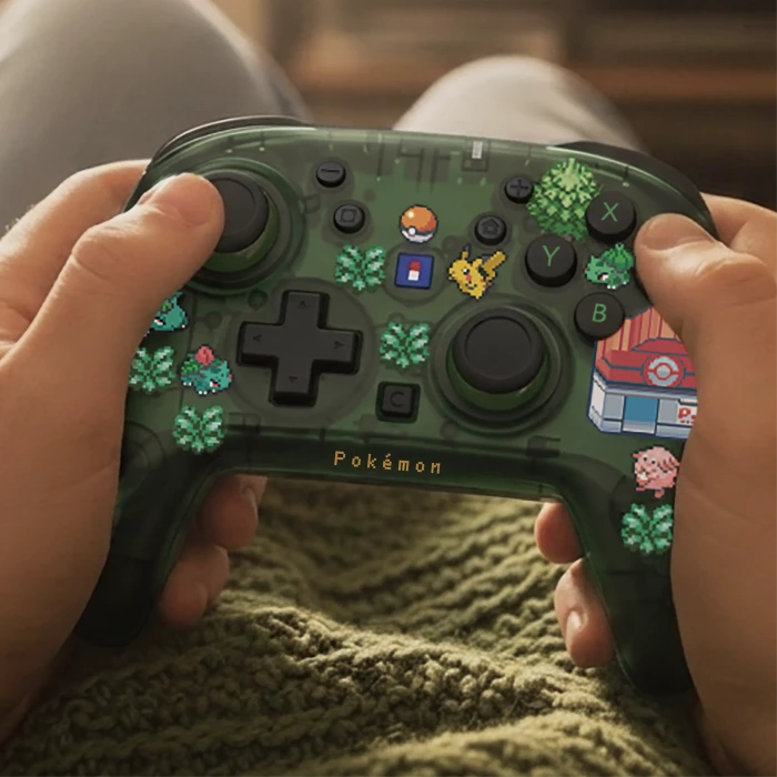 Hori Horipad Turbo Wireless Controller pokèmon pixel green (Switch 2/Switch)