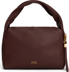 Tommy Hilfiger City Leder Twist-Griff Schultertasche rich walnut