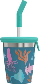 Sigg Kids Straw Isolierbecher 350ml blue world