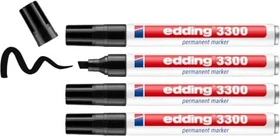 edding 3300 Permanentmarker Blister schwarz, 4er-Pack, Blister