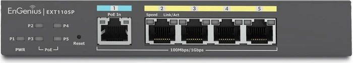 EnGenius Cloud Switch Series EXT Desktop Gigabit Smart Switch, 5x RJ-45, 60W PoE++ PD