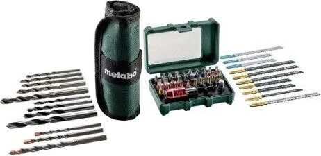 Metabo Promotion Bohrer-/Bits-/Sägeblätter-Zubehörset inkl. Werkzeugbox, 55-tlg.