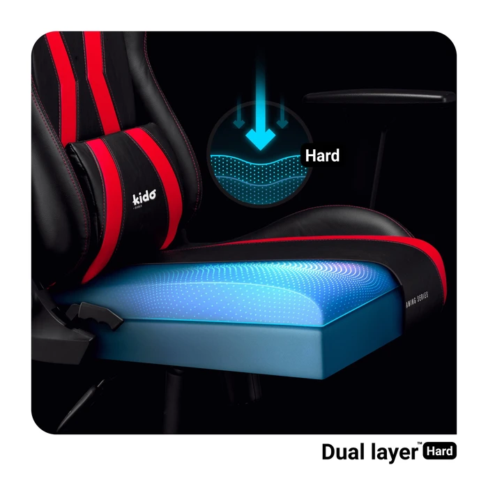 Diablo Chairs X-Horn 2.0 Kido Kinder-Gamingstuhl, schwarz/rot