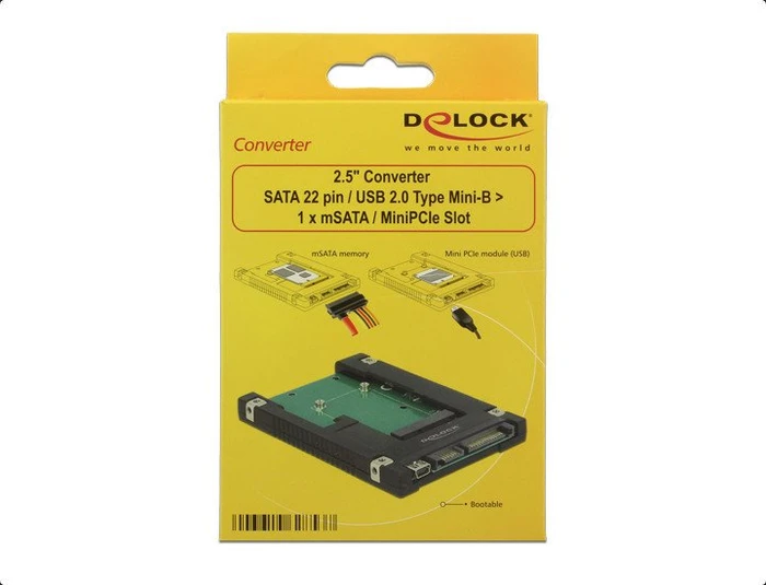 DeLOCK SATA -> mSATA, USB -> mPCIe