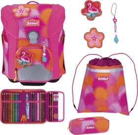 Scout Micro DIN Florida Sunset Schultaschen-Set, 4-tlg.
