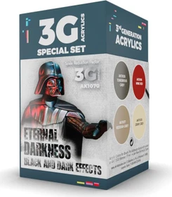 AK-Interactive 3rd Gen Acrylic Colors Wargame Color Set Eternal Darkness Farbset, 4-tlg.