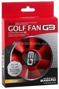 Zaward Golf Fan G3 LED rot, 1000rpm, 120mm