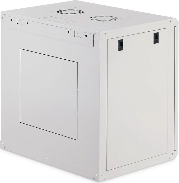 Digitus Dynamic-N Serie 19" Wandgehäuse 12HE, unmontiert, Sicherheitsglastür, IP2X, RAL 7035, 450mm tief