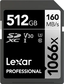 Lexar Professional 1066x Silver Series R160/W120 512GB, UHS-I U3, Class 10