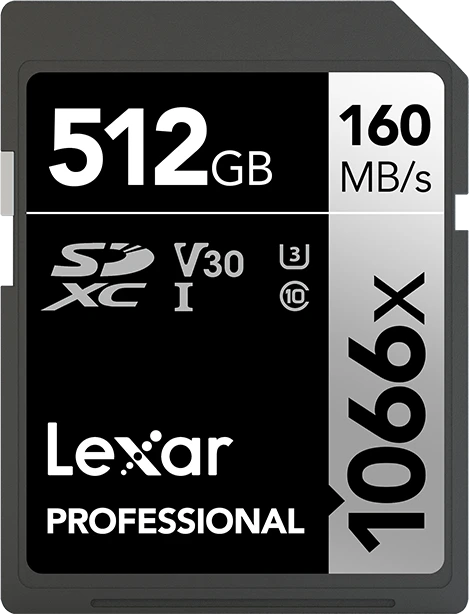 Lexar Professional 1066x Silver Series R160/W120 512GB, UHS-I U3, Class 10
