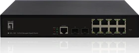 LevelOne GEL Desktop Gigabit Managed Switch, 8x RJ-45, 2x SFP (GEL-1061 / 55120103201)