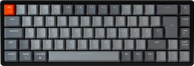 Keychron K6, 65%, Aluminium, LEDs RGB, schwarz/grau, Gateron BLUE, USB/Bluetooth, DE