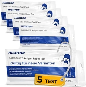 Hightop Rapid SARS-CoV-2 Antigen Schnelltest,     5 Stück