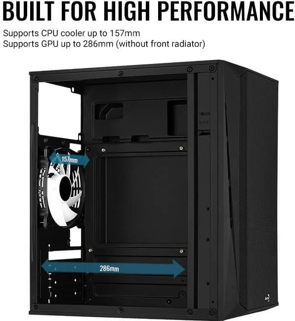 AeroCool CS-107, Lüfter LED RGB, Acrylfenster
