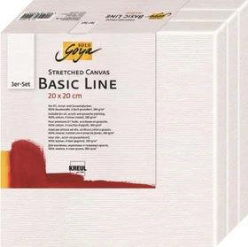 Kreul SOLO GOYA Stretched Canvas Basic Line, 380g/m², 0.2m x 20cm, 3 Stück