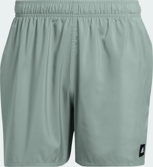 adidas Solid CLX Short-Length Badeshorts silver green/black (Herren)