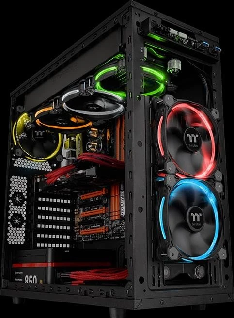 Thermaltake Riing 12 LED RGB TT Premium Edition, LED-Steuerung, Lüftersteuerung, 120mm, 3er-Pack