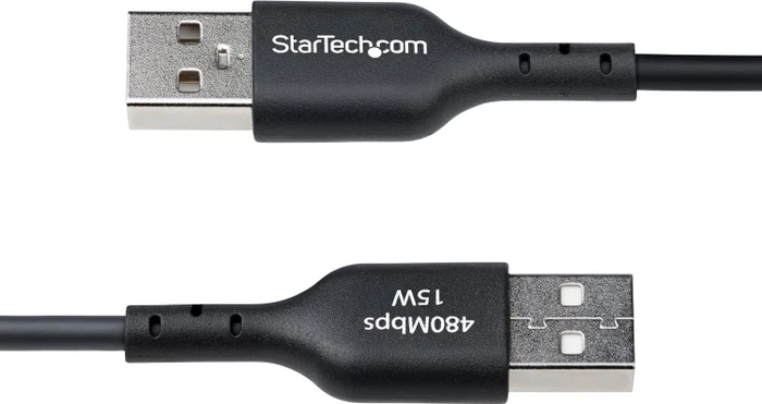 StarTech USB 2.0 Kabel, USB-C 2.0 auf USB-A 2.0, 3A Schnellladekabel, TPE-Mantel, schwarz, 4m