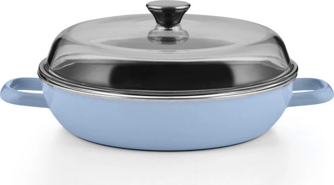 Riess Schmorpfanne mit Glasdeckel 24cm 1.5l sky blue