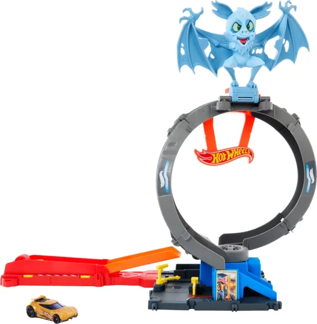 Mattel Hot Wheels City Nemesis Bat Vs Tire Shop