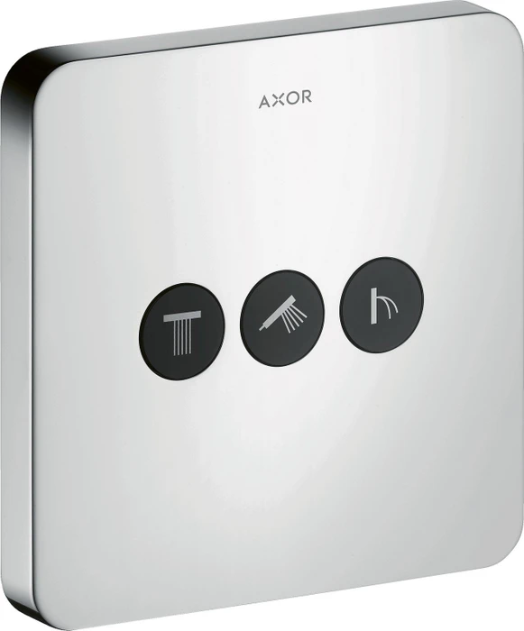 Hansgrohe Axor ShowerSelect softcube Kontrollfeld mit 3 Ventilen edelstahloptik