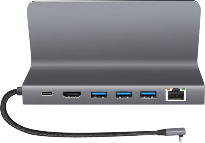LogiLink 6-Port Dockingstation und Halterung, USB-C 3.0 [Stecker]