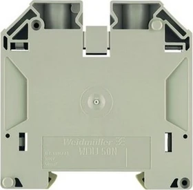 Weidmüller WDU 50N Durchgangs-Reihenklemme, Schraubanschluss, dunkelbeige, 50 mm², 150 A, 1000 V, Anzahl Anschlüsse: 2