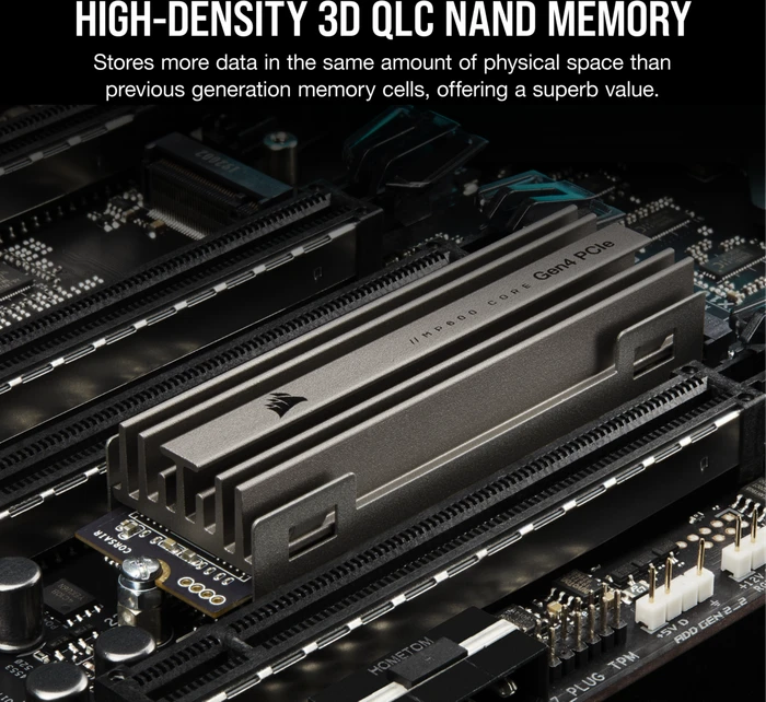 Corsair Force Series MP600 Core 2TB, M.2 2280 / M-Key / PCIe 4.0 x4, Kühlkörper