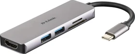 D-Link 5-in-1 USB-C Hub with HDMI/Card Reader