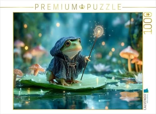Calvendo Magischer Frosch mit Zauberstab auf dem Seeblatt