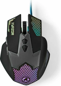 Nedis Xyazor Gaming Mouse, schwarz, USB (GMWD200BK)