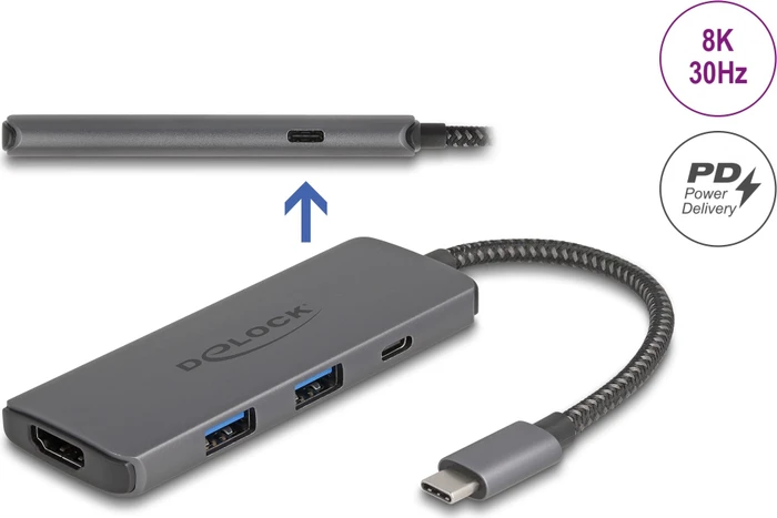 DeLOCK USB Type-C Dockingstation 8K, USB-C 3.0 [Stecker]