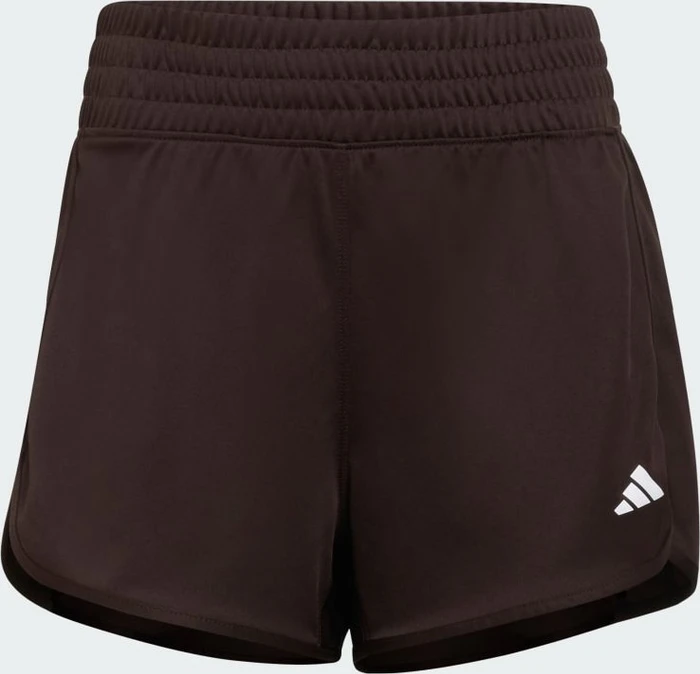 adidas Pacer Essentials Knit High-Rise Shorts aurora coffee/white (Damen)