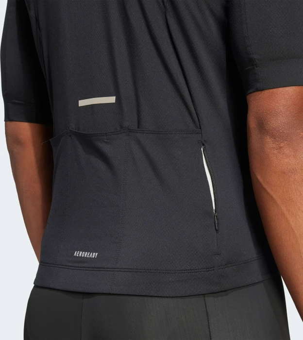 adidas Tempo 3-Streifen Trikot kurzarm schwarz (Herren)