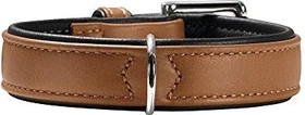 Hunter Canadian Hundehalsband, Leder, hochwertig, weich, 55 M, schwarz