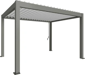 Biohort Pergola 4x3 quarzgrau-metallic/weiß