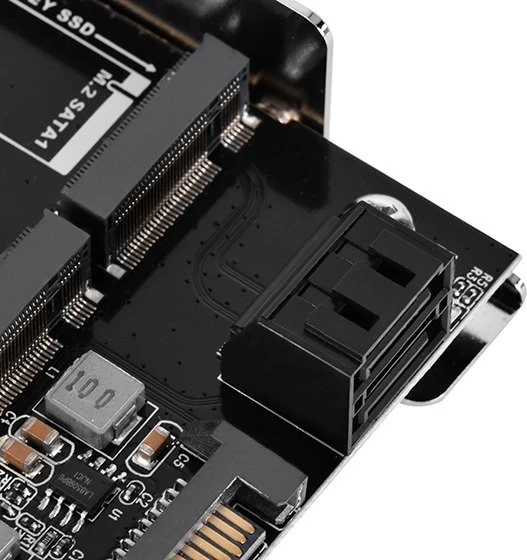 SilverStone SDP12, 2x SATA 7 Pin > 2x M.2 SATA, 1x SFF-8643 > 1x M.2 PCIe NVMe